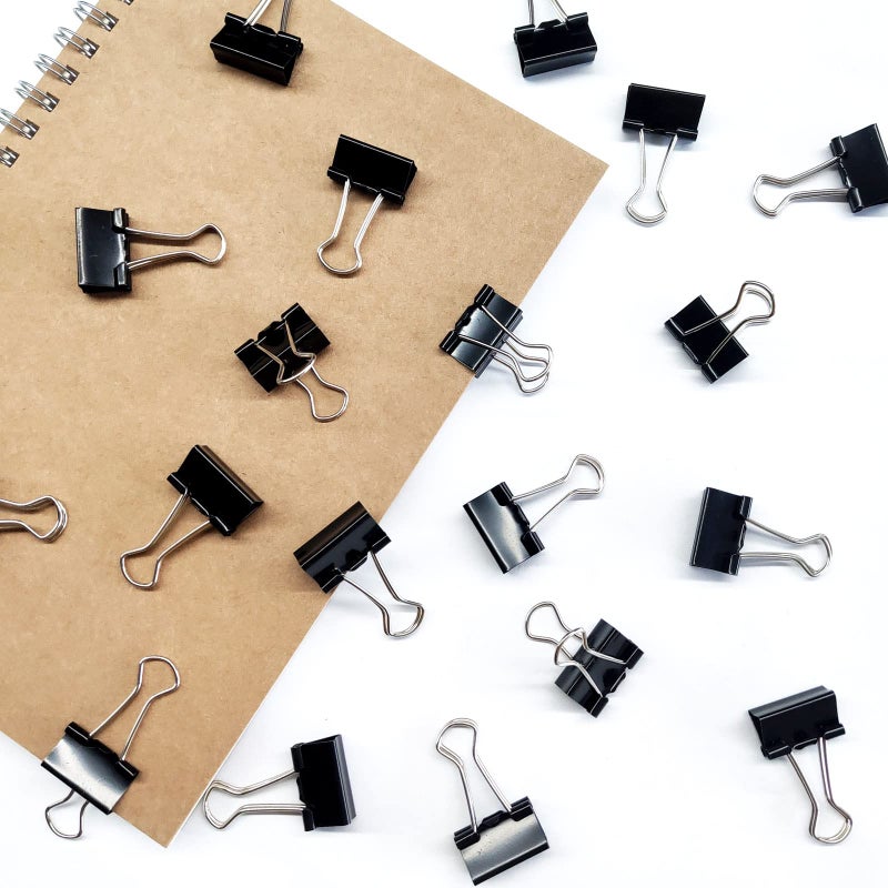DSTELIN 96 Pack (19mm) Mini Binder Clips 3/4-Inch Small Black Paper Clamps for Office Supplies - Image 5